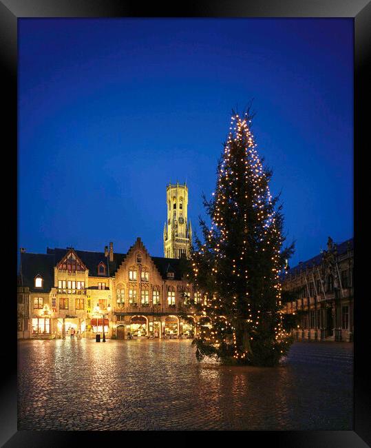  Bruges at Christmas Framed Print by Philip Enticknap