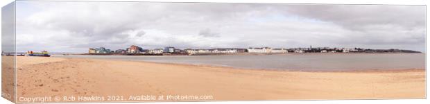 Exmouth Estuary Panorama Canvas Print by Rob Hawkins