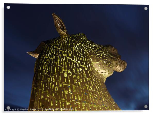 The Kelpies Acrylic by Stephen Taylor
