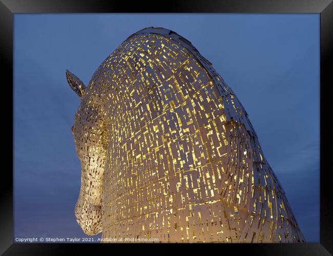 The Kelpies  Framed Print by Stephen Taylor
