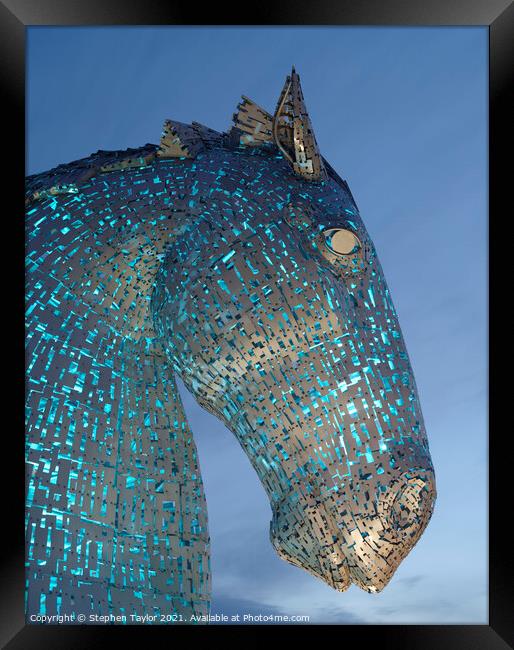 The Kelpies Framed Print by Stephen Taylor