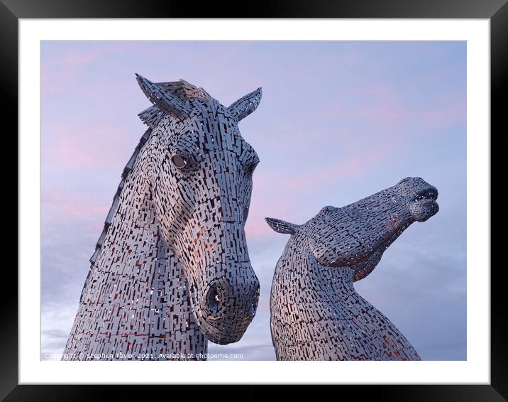The Kelpies Framed Mounted Print by Stephen Taylor
