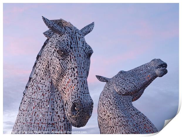 The Kelpies Print by Stephen Taylor