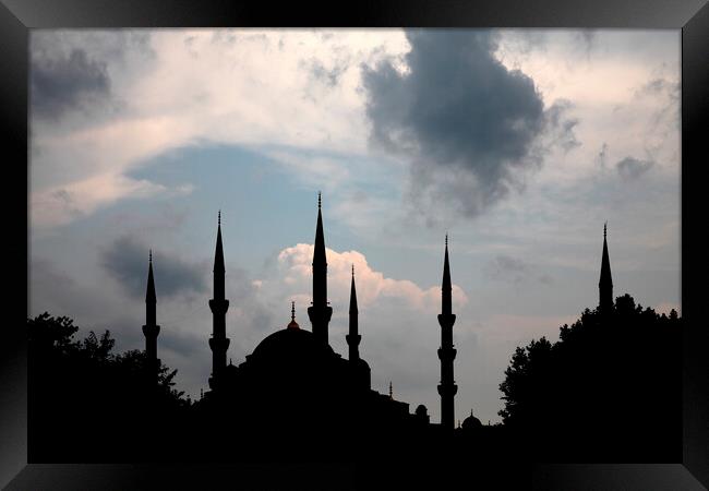 Sultan Ahmed Mosque, Blue Mosque, Istanbul Framed Print by Neil Overy