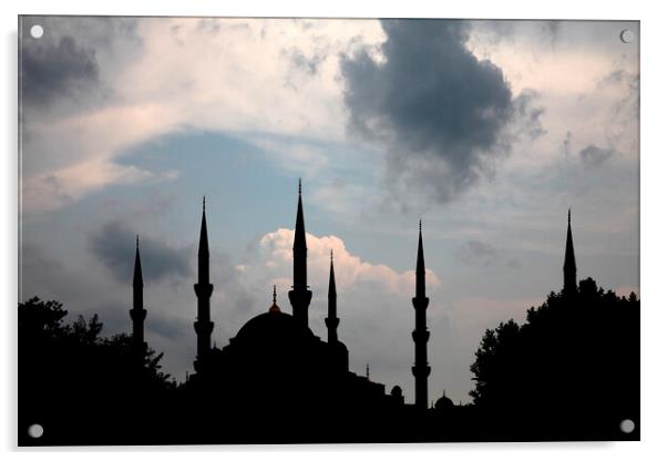 Sultan Ahmed Mosque, Blue Mosque, Istanbul Acrylic by Neil Overy