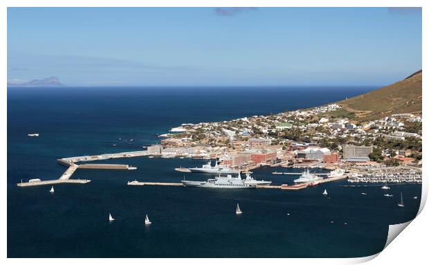 Simon's Town Naval Base, South Africa Print by Neil Overy