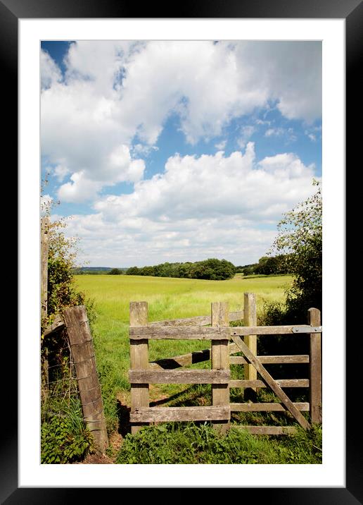 Towards the South Downs Framed Mounted Print by Neil Overy