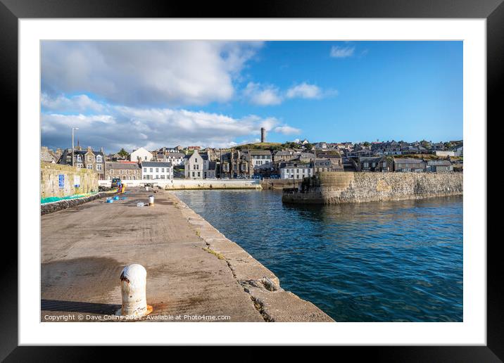 Macduff Town and Harbour Entrance, Aberdeenshire, Scotland Framed Mounted Print by Dave Collins