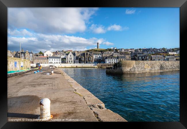 Macduff Town and Harbour Entrance, Aberdeenshire, Scotland Framed Print by Dave Collins
