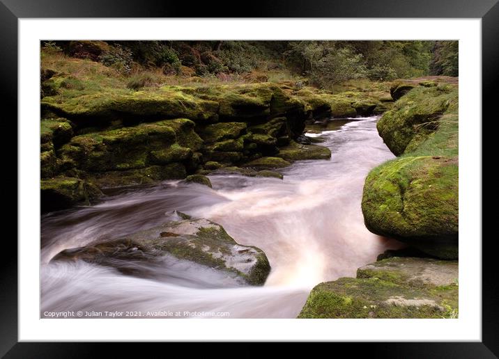 The Strid, R.Wharfe Framed Mounted Print by Jules Taylor