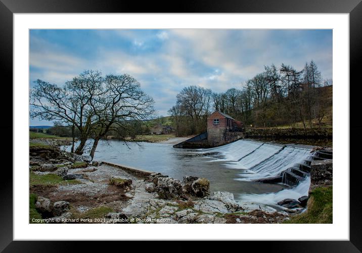 Linton in Wharfedale pump building Framed Mounted Print by Richard Perks