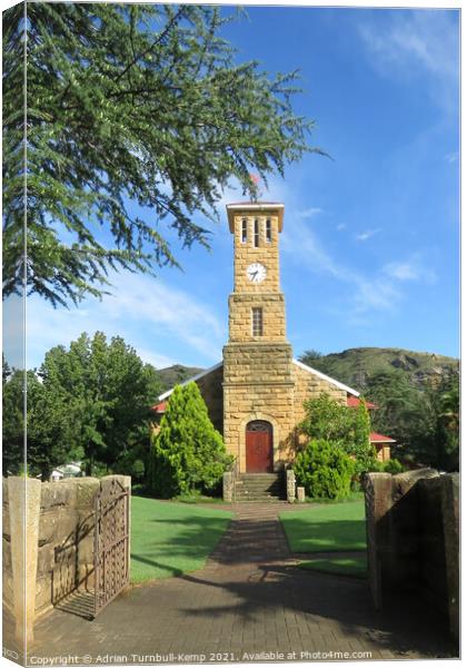 NG Church, Bester Street, Clarens, Free State Canvas Print by Adrian Turnbull-Kemp