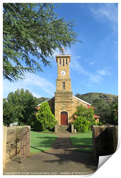 NG Church, Bester Street, Clarens, Free State Print by Adrian Turnbull-Kemp
