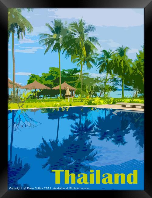 Thailand Poster Framed Print by Dave Collins
