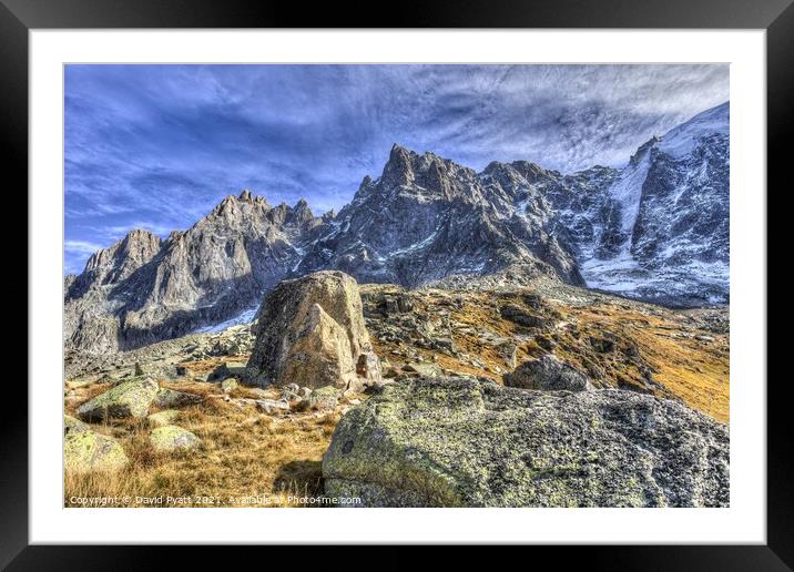 French Alps Chamonix  Framed Mounted Print by David Pyatt