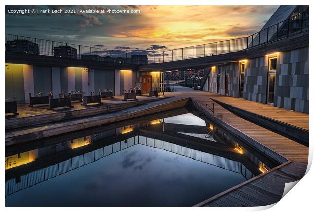 Public open kayak  harbor in Vejle, Denmark Print by Frank Bach