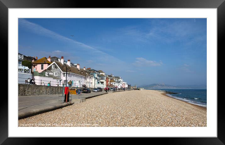 Seafront Lyme Regis Framed Mounted Print by Allan Bell