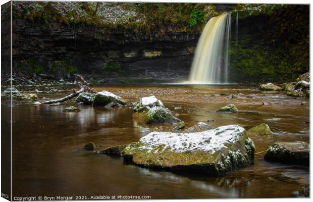 Sgwd Gwladys waterfall, the Lady waterfall Canvas Print by Bryn Morgan