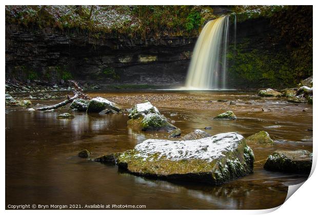 Sgwd Gwladys waterfall, the Lady waterfall Print by Bryn Morgan