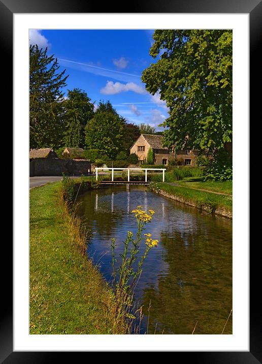 Cotswold Riverside Framed Mounted Print by Richard Thomas