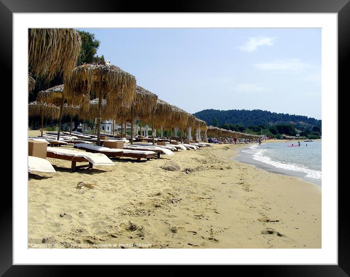 Ag Paraskevi beach at Skiathos in Greece. Framed Mounted Print by john hill