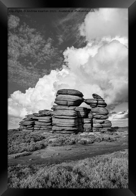 The Wheelstones, Derwent Edge, Derbyshire Framed Print by Andrew Kearton