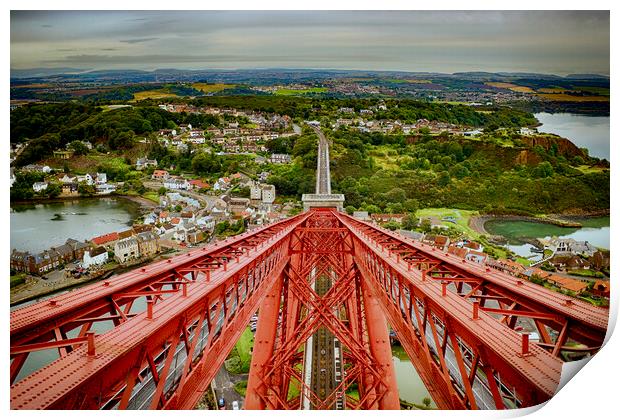 View from the Forth Bridge Print by Keith Rennie