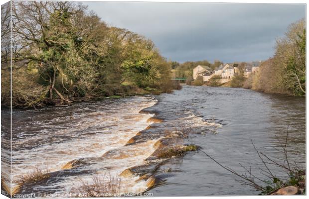 The River Tees at Demesnes Mill, Barnard Castle, T Canvas Print by Richard Laidler