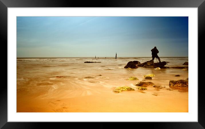 Dont get your feet wet  Framed Mounted Print by Jon Fixter
