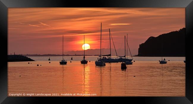 Cowes Sunrise Isle Of Wight Framed Print by Wight Landscapes