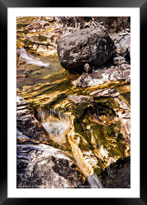 White marble river bed, Torrin, Skye Framed Mounted Print by Photimageon UK