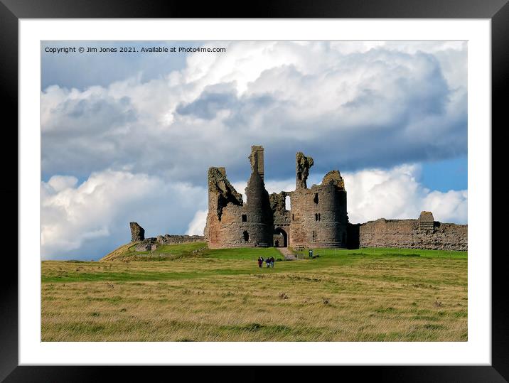 Dunstanburgh Castle in Northumberland Framed Mounted Print by Jim Jones