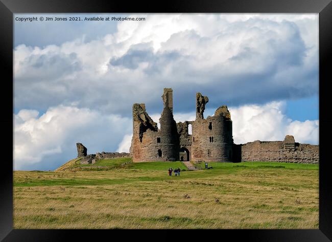 Dunstanburgh Castle in Northumberland Framed Print by Jim Jones