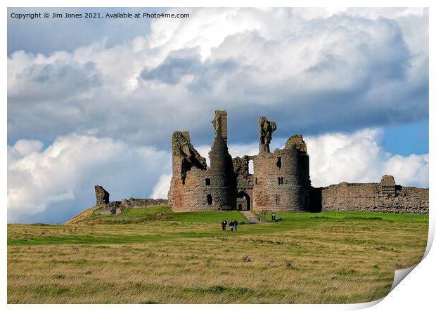 Dunstanburgh Castle in Northumberland Print by Jim Jones