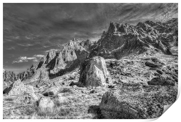 Chamonix Alps Landscape Print by David Pyatt