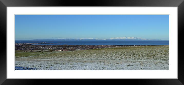 Troon and Arran panorama Framed Mounted Print by Allan Durward Photography