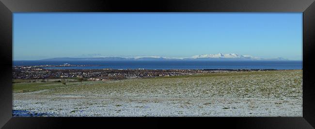 Troon and Arran panorama Framed Print by Allan Durward Photography