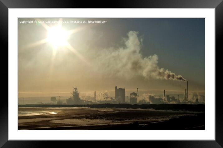 The last smoke - Redcar's Steel Works Framed Mounted Print by Cass Castagnoli