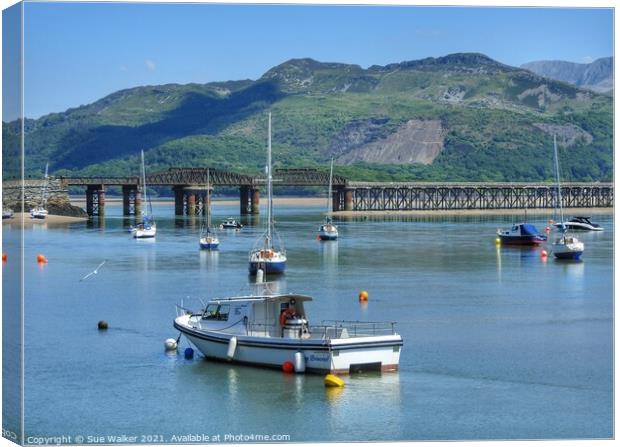Barmouth Canvas Print by Sue Walker