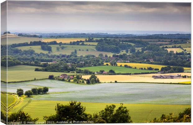 The South Downs in Hampshire, England Canvas Print by Heidi Stewart