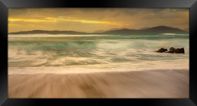 Sunrise On A Outer Hebrides Beach Framed Print by Phil Durkin DPAGB BPE4