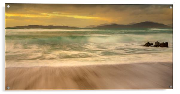 Sunrise On A Outer Hebrides Beach Acrylic by Phil Durkin DPAGB BPE4