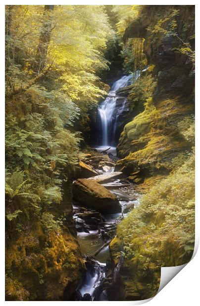Cynfal Falls Print by Rory Trappe