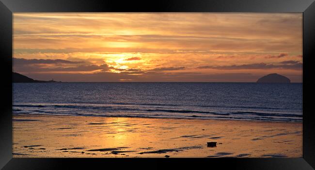 Ailsa Craig sunset on the Ayrshire coast Framed Print by Allan Durward Photography