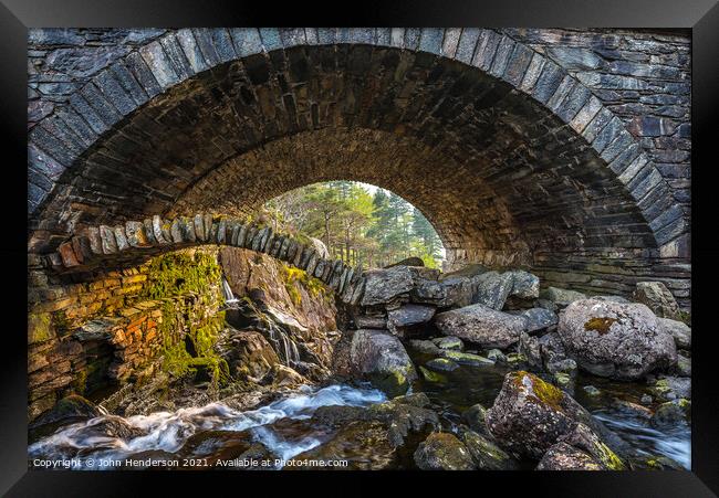 Bridge to nowhere.  Framed Print by John Henderson