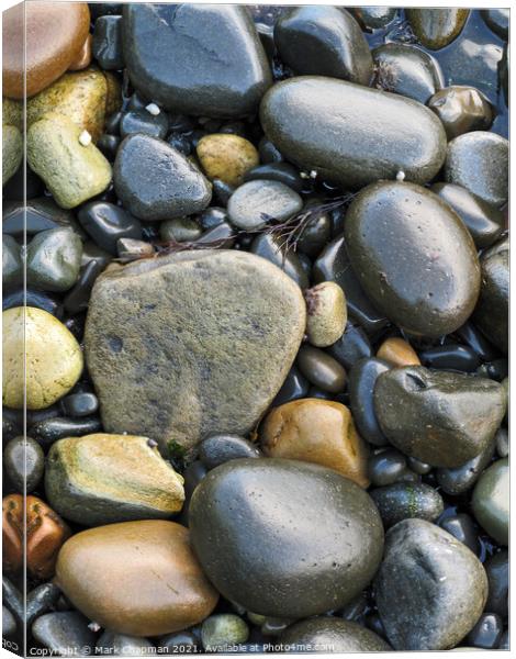 Wet beach pebbles on Isle of Skye Canvas Print by Photimageon UK