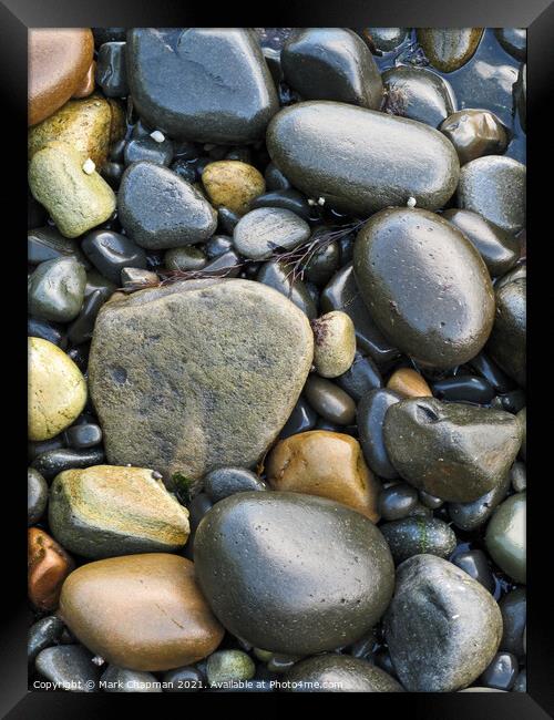 Wet beach pebbles on Isle of Skye Framed Print by Photimageon UK