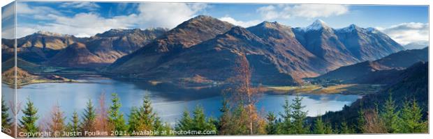 The Five Sisters of Kintail Canvas Print by Justin Foulkes