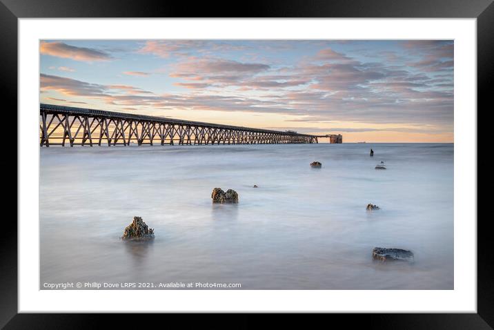 Steetley Pier Framed Mounted Print by Phillip Dove LRPS