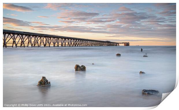 Steetley Pier Print by Phillip Dove LRPS